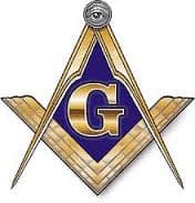 The Freemasons square and compass emblem