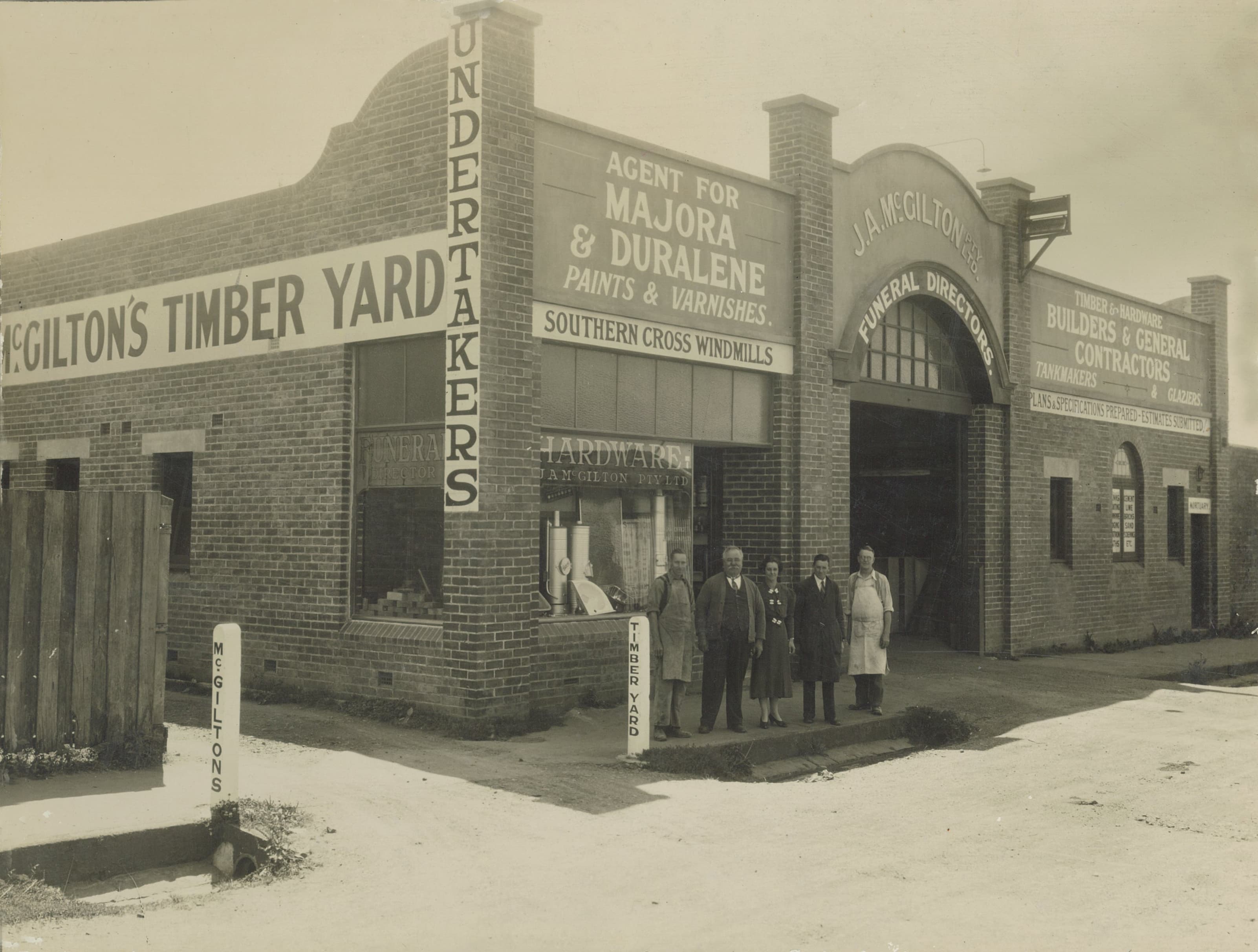 McGilton's Timber Yard and Undertakers, Williams Lane