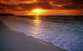 Sunset over the ocean