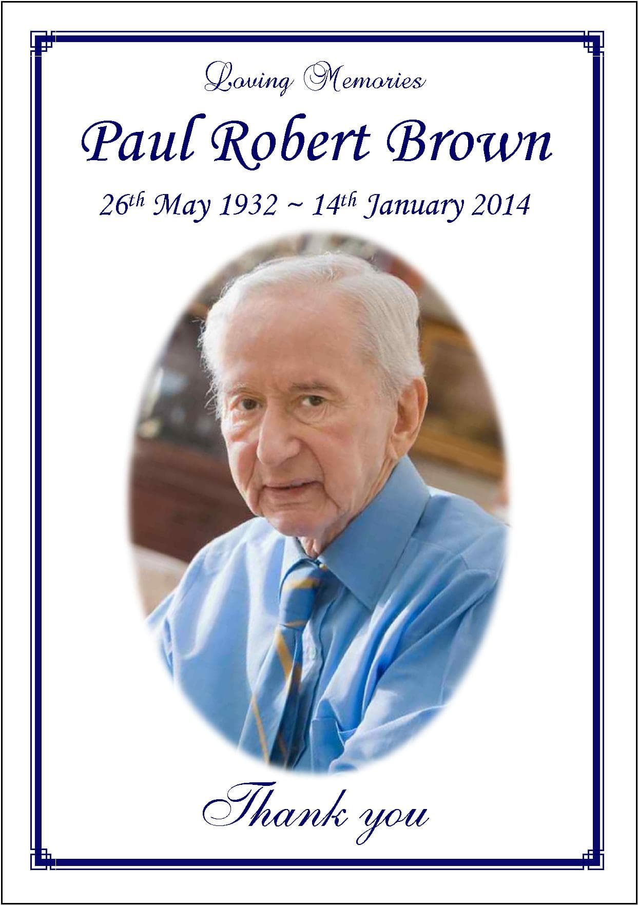 Keepsake card