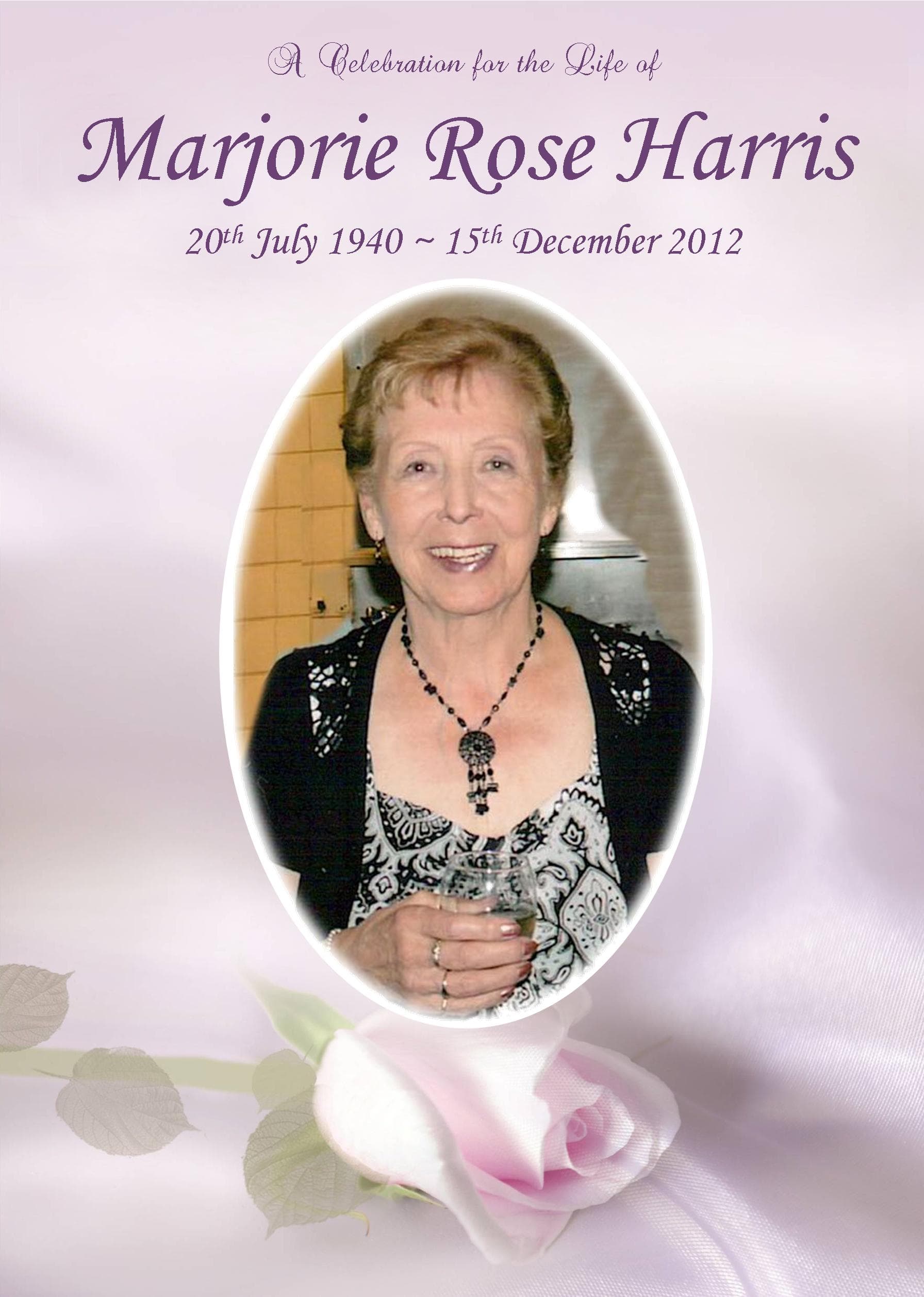 Service booklets and keepsake cards